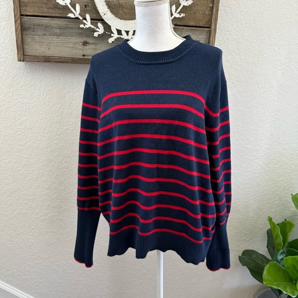 La Ligne X Target‎ collab blue red striped sweater ladies size 2X
